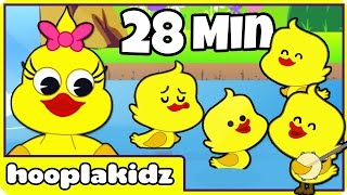 Five Little Ducks And More  Kids Songs By HooplaKidz [upl. by Netsew247]