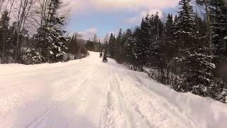 Snowmobiling in Millinocket ME GoPro Hero2 HD [upl. by Akcinat]