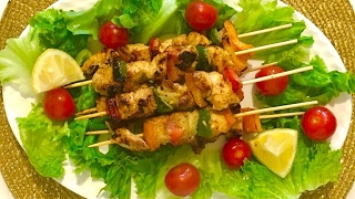 BROCHETTE DE POULET AU CURRY SIMPLE RAPIDE  قطبان الدجاج بخلطة لذيذة جدا [upl. by Haerle158]