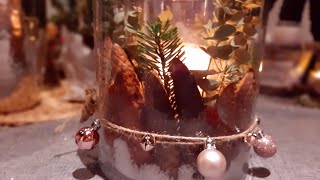 stimmungsvolle Winterdeko mit Fichtenzapfen diy tutorial winter decorating easy hack nature [upl. by Lenneuq593]