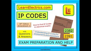 IP CODES IN ELECTRICAL EXAMS – 18th Edition  2382 – 2391 – PREPARATION amp HELP  QUESTIONS amp ANSWERS [upl. by Hegarty759]