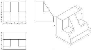 Engineering Drawing Isometric And Projection 19 [upl. by Jilly]