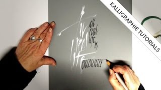 Kalligraphie Tutorial  Calligraphy and Art by Elli Konstanzer [upl. by Ettenav]