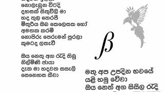 Hadawatha Illa Karaoke Version Sinhala Song Lyrics without vocals [upl. by Carrnan]