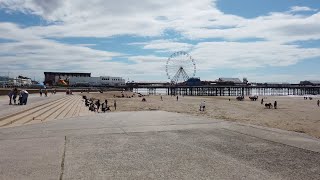 blackpool walkabout albert road seafront prom aera and town centre [upl. by Yenohtna]