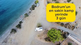 Karavanla bodrumda en sakin kamp yerinde 3 gün kamp yaptık arılar yemeğimize saldırdı balık tuttuk [upl. by Schacker]