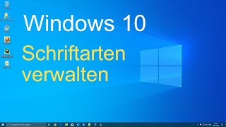 Windows 10  Schriftarten verwalten [upl. by Anawk15]