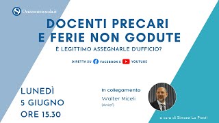 Docenti precari e ferie non godute è legittimo assegnarle dufficio [upl. by Akenehs]