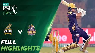 Full Highlights  Peshawar Zalmi vs Quetta Gladiators  Match 22  HBL PSL 7  ML2T [upl. by Ahsiekel335]