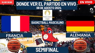 🏀Francia vs Alemania🏀Dónde Verlo EN VIVOSemiFinal del Basketball MasculinoParís 2024 [upl. by Schwing419]