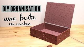 DIY une jolie boîte en carton avec couvercle [upl. by Irrak]