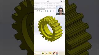 Modelagem de uma engrenagem no SolidWorks ⚙️ Modelagem3D SolidWorks Engenharia projetomecanico [upl. by Hafeetal997]