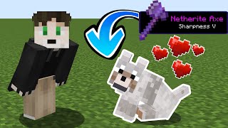 Minecraft but WOLVES GIVE OP ITEMS [upl. by Symer]