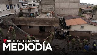 Así son las labores de rescate en la zona del deslave en Quito Ecuador  Noticias Telemundo [upl. by Lerej]