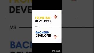 Frontend vs backend developer  IT developer career future educational job vs shortvideo ☺️🤍 [upl. by Chuck]