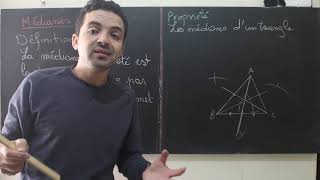 2ème Année Collège droites remarquables dans un triangle  médianesPartie 4 [upl. by Tobe]