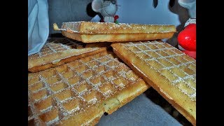 RECETTE DE GAUFRE DE BRUXELLES comme a la fête foraine Croustillante et légère Gaufres de foire [upl. by Arimihc]