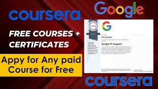 Google Data Analytics free Certificate  Get any Coursera Course for Free  Financial Aid answers [upl. by Suisyola127]