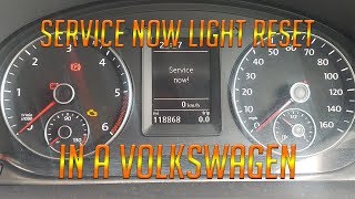 RESET service now light on a volkswagen vw DIY TUTORIAL [upl. by Rehpinej208]