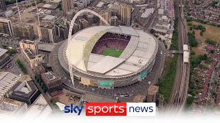 Security heightened at Wembley for England v Italy Euro 2024 qualifier [upl. by Adnyl]