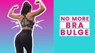 HOW TO GET RID OF BACK FAT Bra Bulge Exercises amp Upper Back Workout [upl. by Yousuf431]