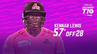 Kennar Lewis I 57 off 28 balls I Day 1 I Pune Devils I Abu Dhabi T10 I Season 4 [upl. by Vinaya]