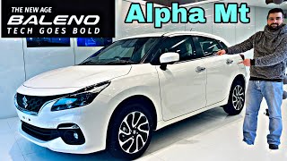 New Maruti Suzuki Baleno Alpha MT 2022 Detailed Review Specs and Price  Alpha MT Model  JampK [upl. by Crysta]