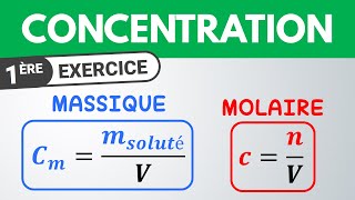 Calculer une concentration massique et molaire  Exercice  Chimie [upl. by Spragens859]