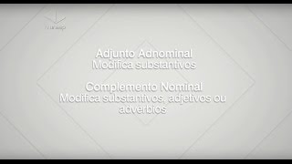 Dicas do Guia  Adjunto Adnominal x Complemento Nominal  Gramática [upl. by Ladd537]