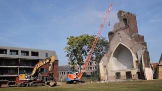 Priestman Lion dragline with wrecking ball Senhorst Sloopwerken [upl. by Birkner]