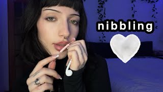 Mic nibbling w mouth sounds on Apple Mic ASMR [upl. by Nnyleimaj480]