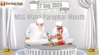 27 September 2024  MSG Maha Paropkar Month  Live Naamcharcha Satsang  SaintMSGInsan [upl. by Ahsram]