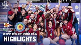 2024 Euro Cup Women Final Highlights  Pallanuoto Trieste vs Plebiscito Padova  European Aquatics [upl. by Aihseym431]