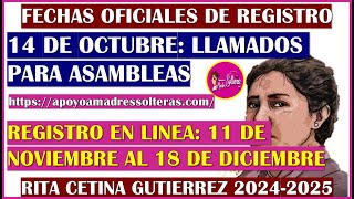 🥳👇FECHAS OFICIALES DE REGISTRO BECA RITA CETINA GUTIERREZ 20242025👇😱 [upl. by Elsey503]