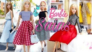 DIY Como fazer roupas para Barbie  saias midi [upl. by Hooper]