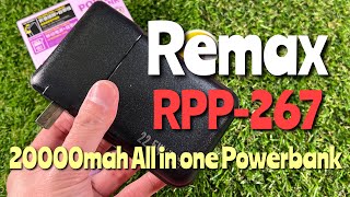 แนะนำ Remax RPP267 20000mah 225W All In One แบตสำรองแบบมีสายและชาร์จใด้ในตัว 20000mah remax [upl. by Rombert133]