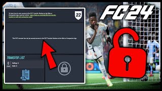 HOW TO UNLOCK THE COMPANION APP TRANSFER MARKET ON EA SPORTS FC 24 [upl. by Moncear]