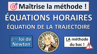 13 Equations horaires du mouvement et équation de la trajectoire Tle  Physique [upl. by Aelegna]