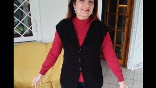 CROCHET VEST ANY HOOK YARN SIZE easy tutorial beginners [upl. by Cedell]