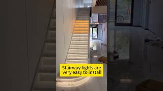 Staircase lights are very easy to installed and use controller stairlight stairway stairs led [upl. by Ellehcsar]