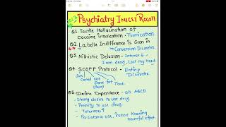 ALL THE BEST Psychiatry INICET recallinicet fmge mbbs [upl. by Arakihc]