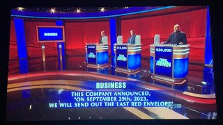 Final Jeopardy amp LONG end credits  Champions Wildcard Day 40 112423 [upl. by Akcire]