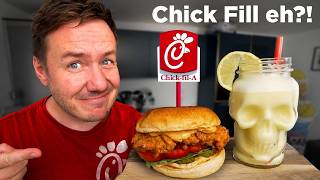 British Guy Tries Homemade ChickfilA [upl. by Dirgis]