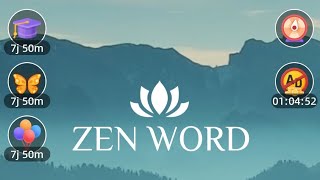 Zen Word Relax Puzzle Game zenword puzzle zenwordrelaxpizzlegame [upl. by Garfield]