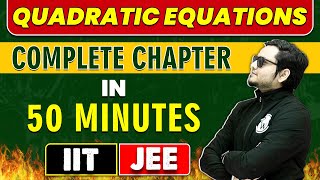 QUADRATIC EQUATIONS  Mind Map Revision In 50 Minutes  Class 12thJEE [upl. by Raimondo]