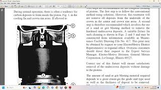 EMD M I 1759 REMOVAL OF UNDERCROWN DEPOSITS FROM ENGINE PISTONS [upl. by Angelis857]