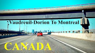 Scenic Drive from VaudreuilDorion to Montreal Quebec  Exploring Canadas Beauty [upl. by Etolas]