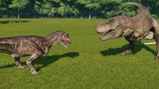 CarnotaurusModified VS TRex IRex Spinosaurus Giganotosaurus and Allosaurus  JWE [upl. by Ayocal]