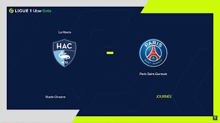 Le Havre vs Paris SaintGermain  Stade Oceane  202324 Ligue 1  PES 2021 [upl. by Jocko303]