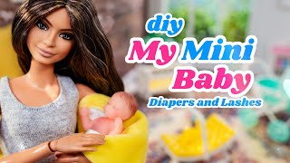 How To Make My Mini Baby Stuff  Lashes Disposable Diapers amp Easter Egg Lamp [upl. by Esimorp]